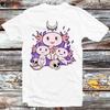 Cute Three Myth Axolotl Anime Kawaii Pastel Goth Japanese T Shirt B1281