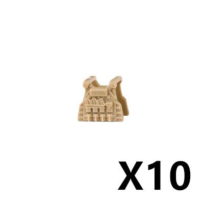 Military Soldiers Fighter Tactical Vest Accessories Building Block Rebound Clothes Armor Bricks Gift Toys For Children J083