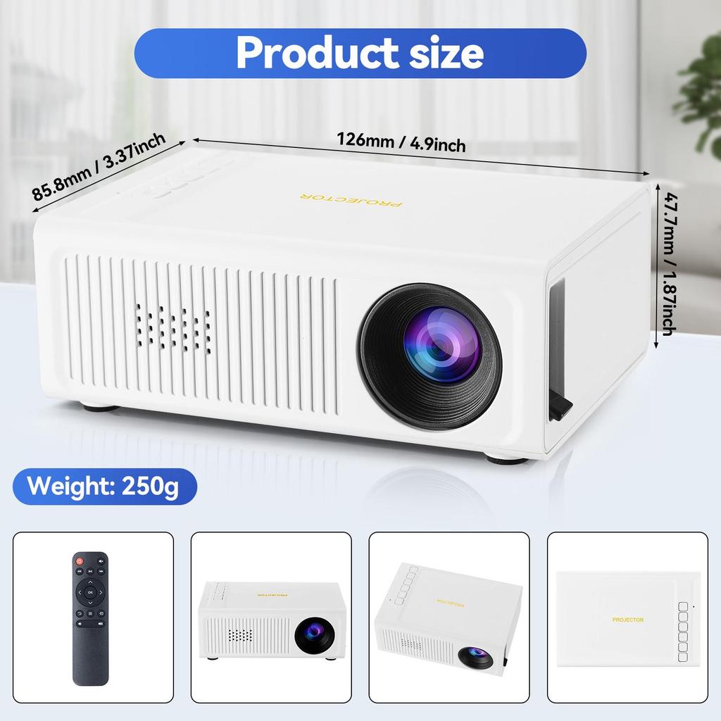 M2S Mini Micro HD LED Projector for Home Use