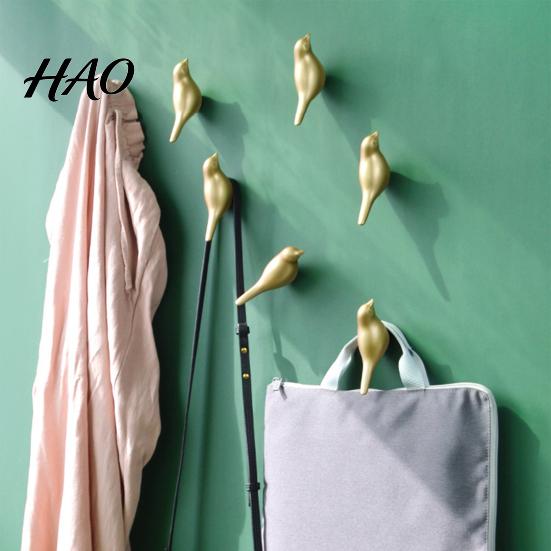 Heavy Duty Resin Hooks Bird Wall Hook, Mounted Space Saving Shape Organizer Unique Design Decorative Hanger for Coats Hats And Towels Rustic Home