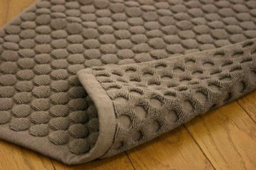 Natural Time Dot Bath Mat Made In Japan Brown (Imabari Towel)