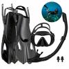 Diving Set Mask With Snorkel Fins For Swimming Sizes 38-42