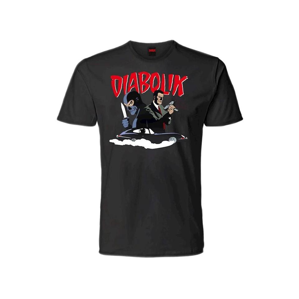 Diabolik and Ginko Original Official T-Shirt Jersey Black T-Shirt- M