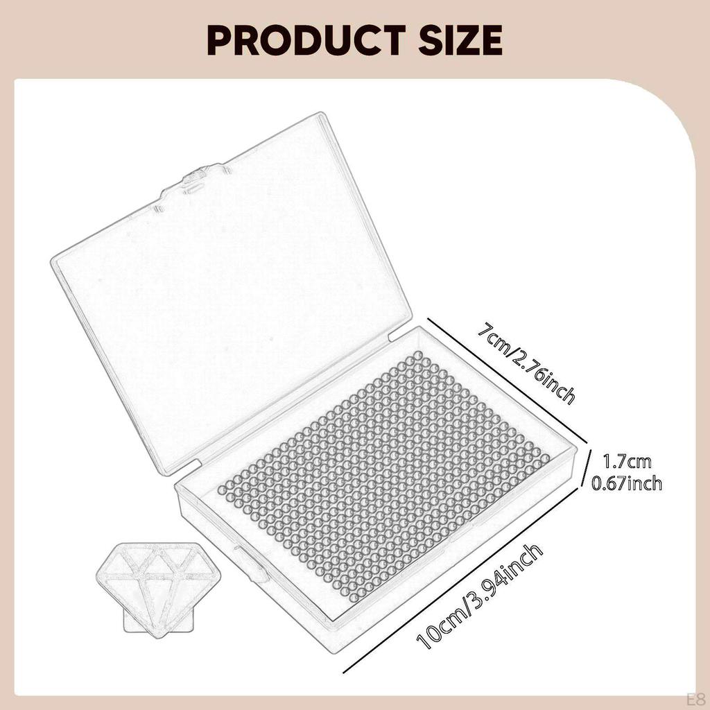 Diamond Art Tray with Lid Bead Organizer Stackable Line Up Easy To Use Sorting Sorter for