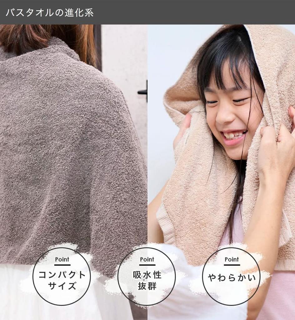 Set of 2 Japanese-made Senshu Towels (approx. 50 X 100 Cm), Gray, for Hotel Mini Baths