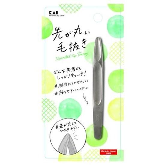 KAI KQ3211 Rounded Tip Tweezers Gentle on Skin Wide Range Indentation