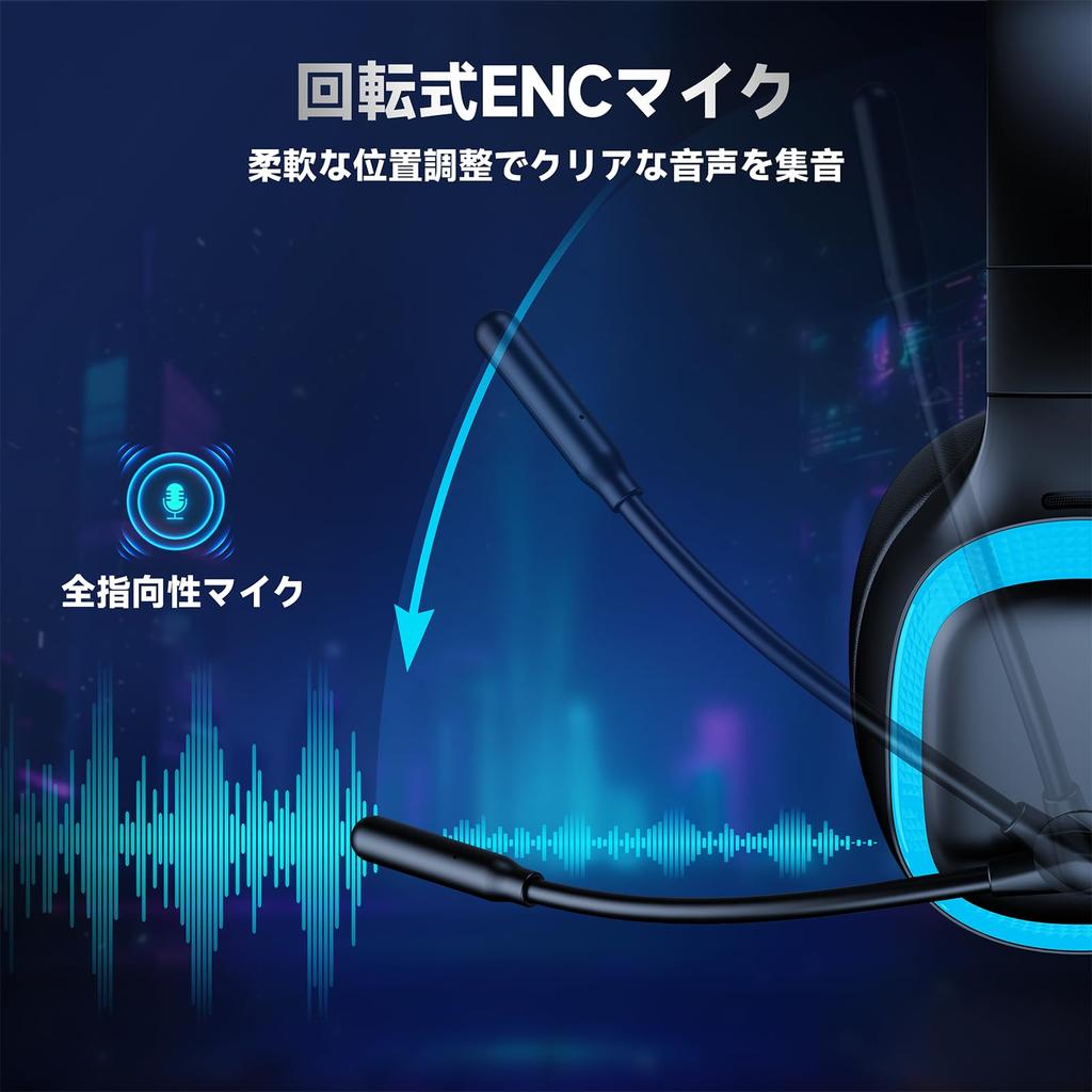 Wireless Gaming Headset for PS5 Bluetooth Connection Surround Latency 50mm Drivers Up to 70 Hours of Playtime Compatible with and Switch 5.3 /