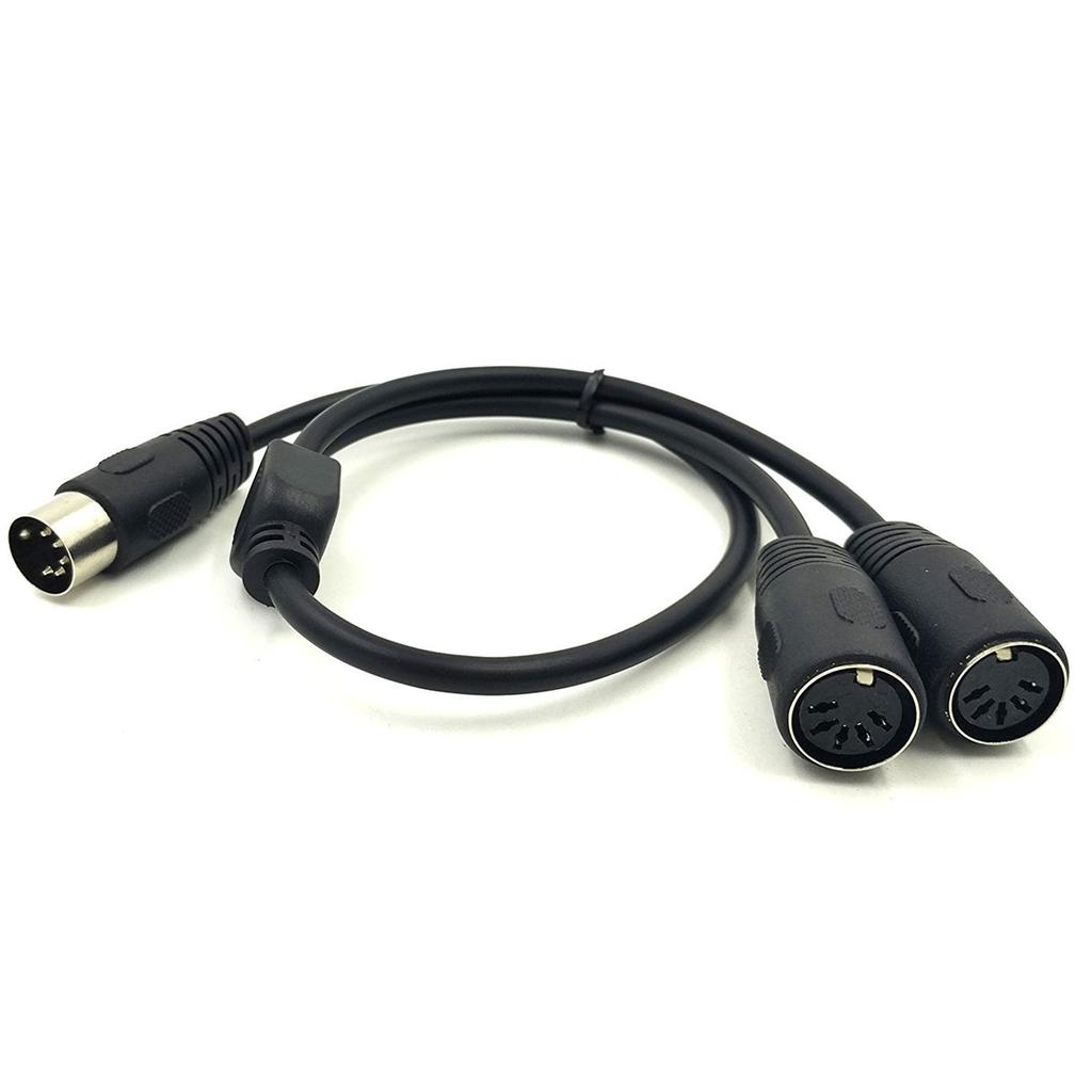 MIDI Sync Breakout Cable Male to Female DIN 5-Pin Splitter Y Adapter MIDI Cable