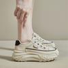 Moda 2024 Novos Modelos de Sapatos para Mulheres Sola Grossa Adiciona Altura Sapatos Casuais Vulcanizados Antiderrapantes e Resistente ao Desgaste Sapatos Esportivos Casuais