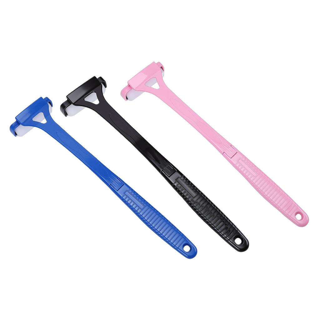 3pcs Back Lotion Applicator Foldable Non Slip Grip Long Handle Sunscreen Self Tanner Medication Application Roller