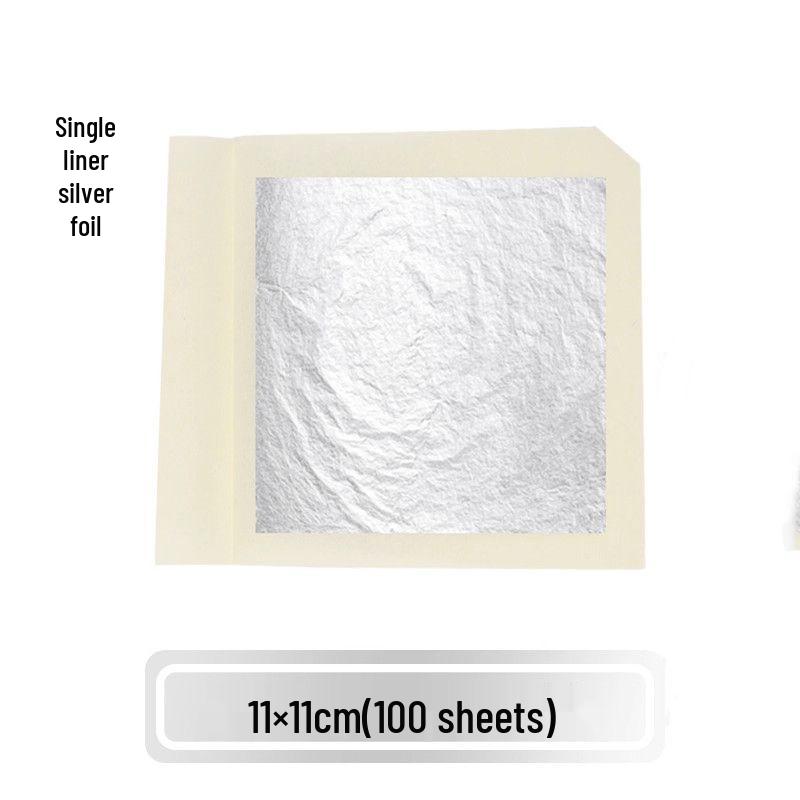 Pure 999 Silver Handicrafts: Single & Double Layer Silver Foil Paper Decor, Multiple Specifications Available