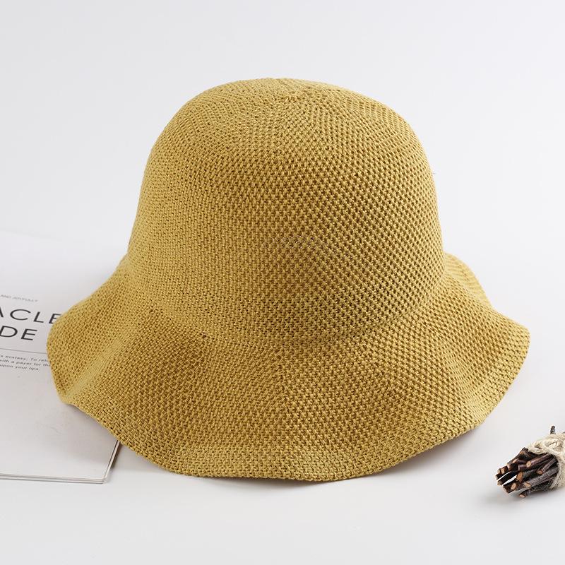 

Соломенная шляпа панама летняя защита от солнца ультрафиолетовая дышащая шляпа от солнца сетка универсальная складная adjustable M (55-58cm) жёлтый