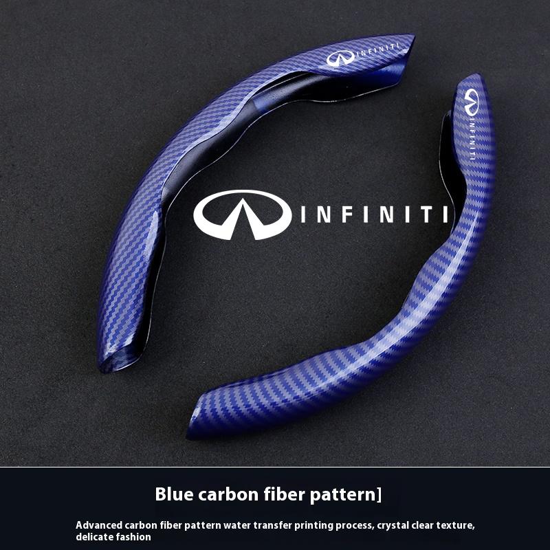 Car Carbon Fiber Texture Steering Wheel Cover For Infiniti Q30 Q50 Q60 Q70 Q80 QX30 QX50 QX55 QX60 QX70 QX80 M25 JX35 FX35 EX25 UU666