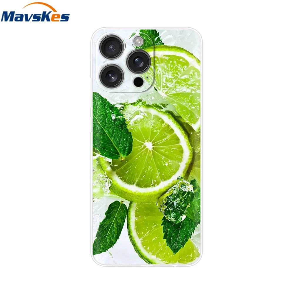For iPhone 16 Pro Case 16 Plus Lovely Heart Soft Silicone TPU Painted Phone Cases for Apple iPhone16 Pro Max Cover Shell New Bag