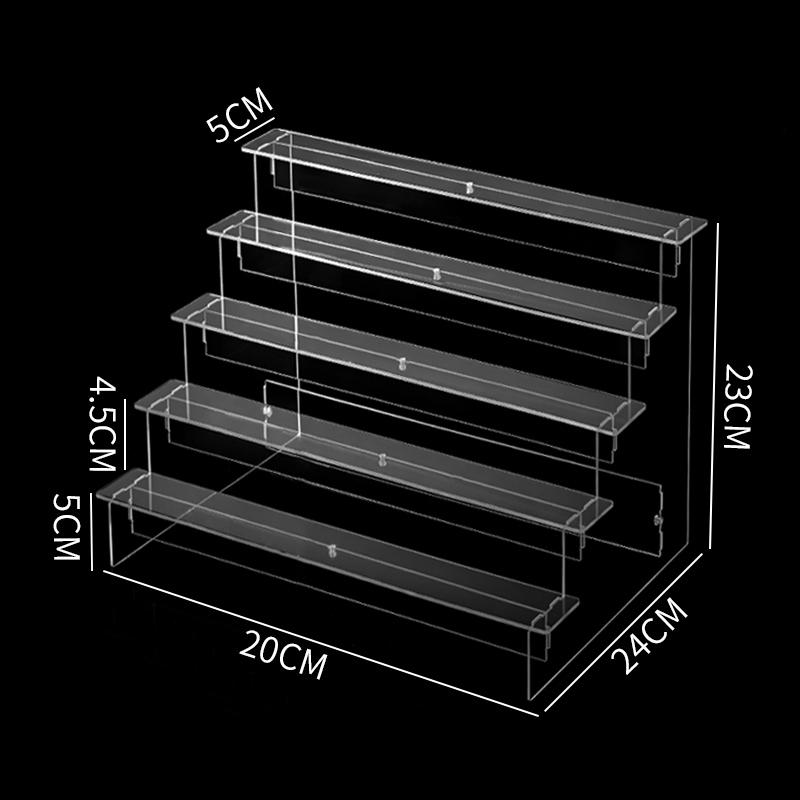 1-5 Tier Clear Acrylic Display Stand for Funko Figures Perfume Organizer Collections Doll Cosmetic Storage Holder Cupcake Stand
