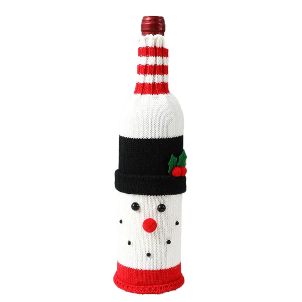 Cute Handmade Christmas Sweater Wine Bottle Cover,for Christmas Decorations XMAS Gifts Navidad 2026 Party Decorations