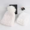 New Fashion Knitted Good Elastic Real Fur Scarf Hat Sets Women Winter Warm Natural Rex Rabbit Fur Scarves Hats Sets