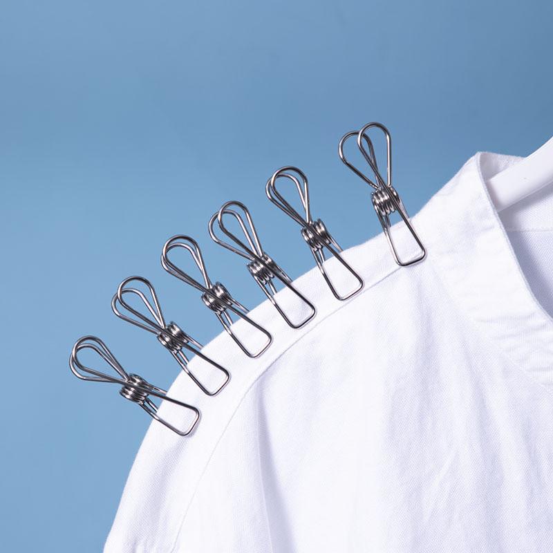 Stainless Heavy Duty Steel Laundry Clips With Antiwind For Indoor Drying Outdoor