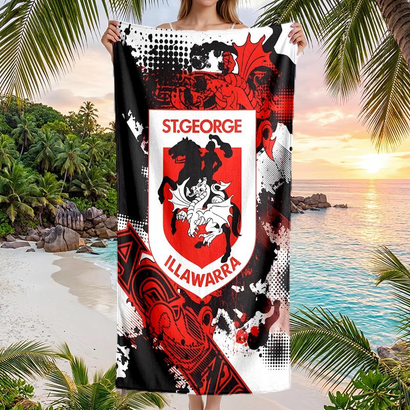 St George Illawarra Fashion Beach Towel: Ideal for Summer Adventures Soft, absorbent and quick drying suitable for swimming and bathing