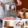 Thickened Golden Hammer Pattern Pot Special Pot for Induction Cooker Hotpot High Grade 304 Stainless Steel Double Flavor Hot Pot