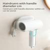 Hair Dryer Holder With Storage Organizers Adhesive Installation For Bathroom Space Saving