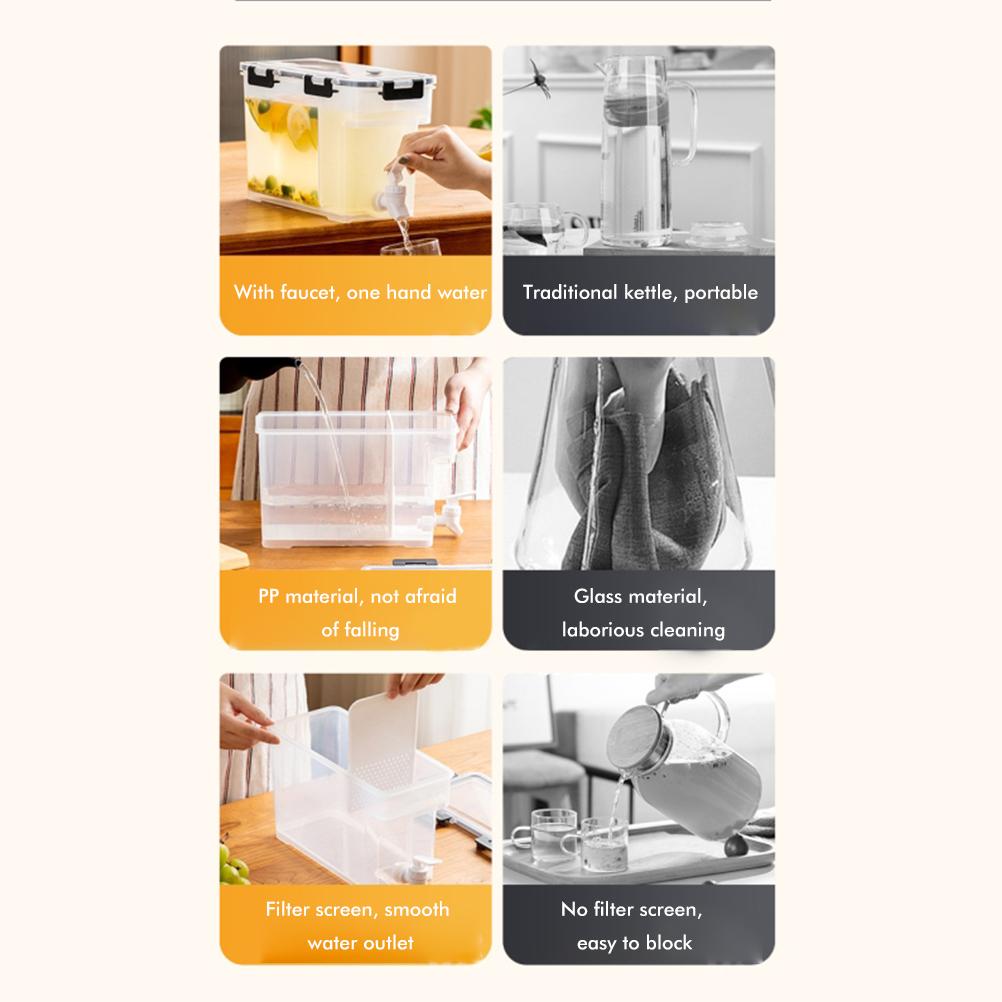 3,5 L Plast Drikkedispenser Drikkedispenser med Tappekran Iset Juicedispenser for Kjøleskap Fest