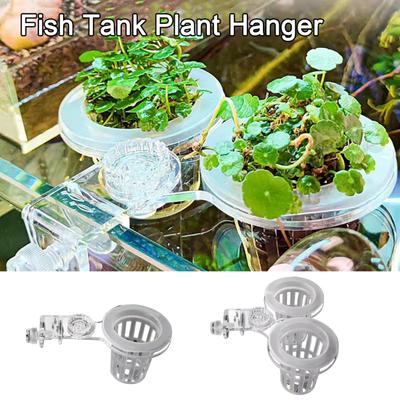 Support mural pour plantes d'aquarium, panier pour plantes hydroponiques, support de plantation d'herbe aquatique, jardinière d'aquarium, accessoire pour aquarium
