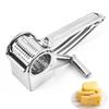 Rotary Cheese Grater Stainless Steel Handheld Cheese Slicer Butter Shredder Multi-functional Vegetables Cutter Kitchen Gadgets