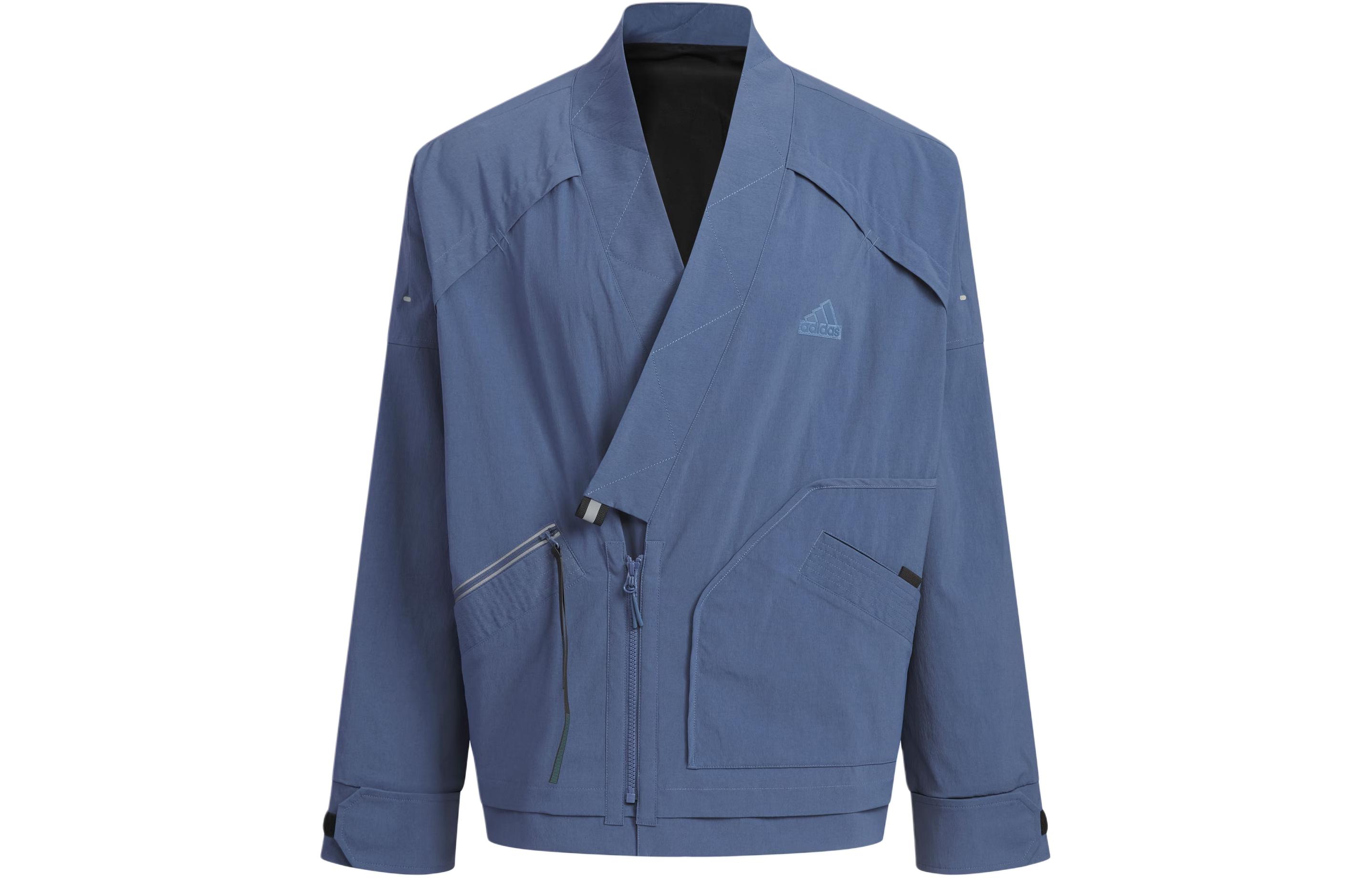 Adidas Sportswear Fleece Jacket Jackets & Coats Men s Gray Blue IM9069 L