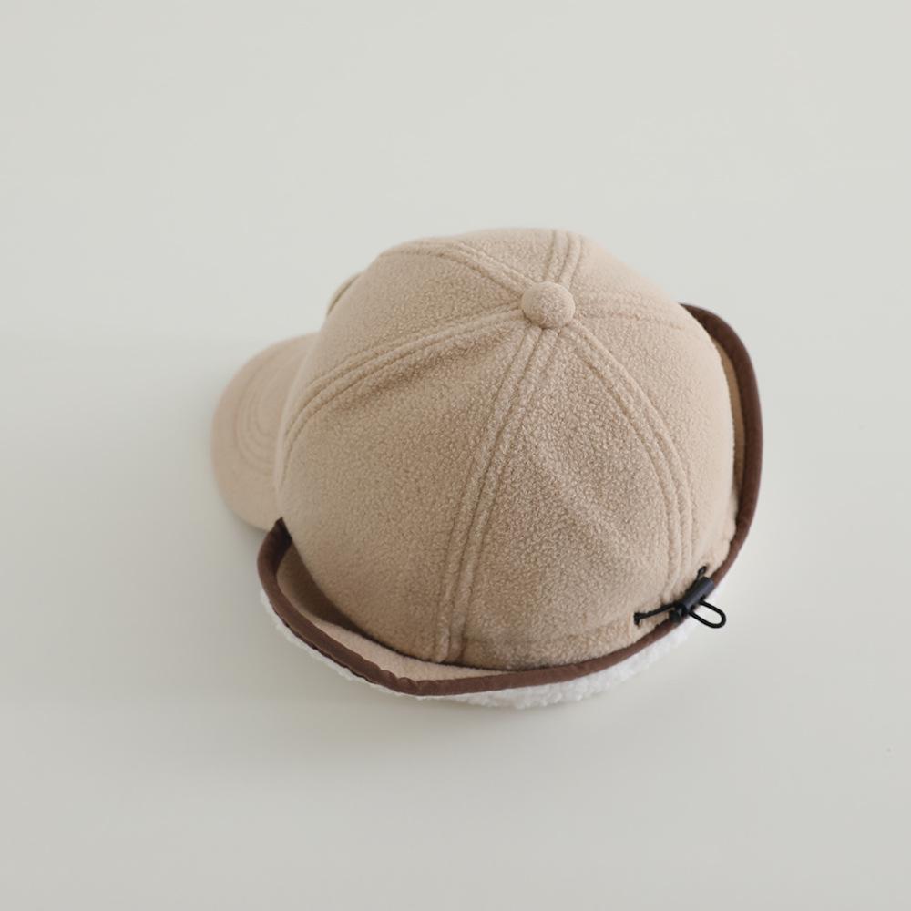 Kinder Herbst/Winter Lammwolle Baseballkappe mit Ohrenschutz