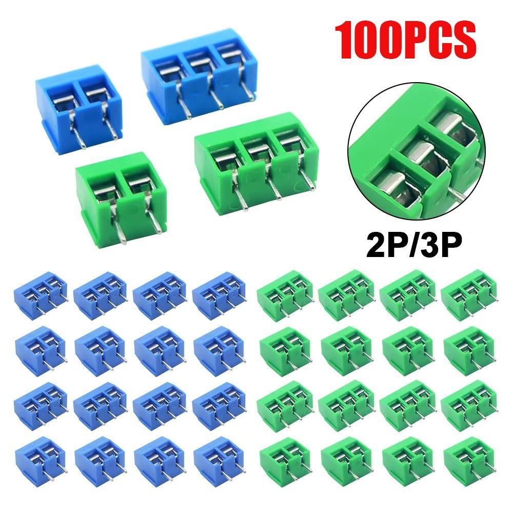 100PCS 2P/3P Configuration Screw Terminal Connector Straight Pin Connector  DIY Electronics