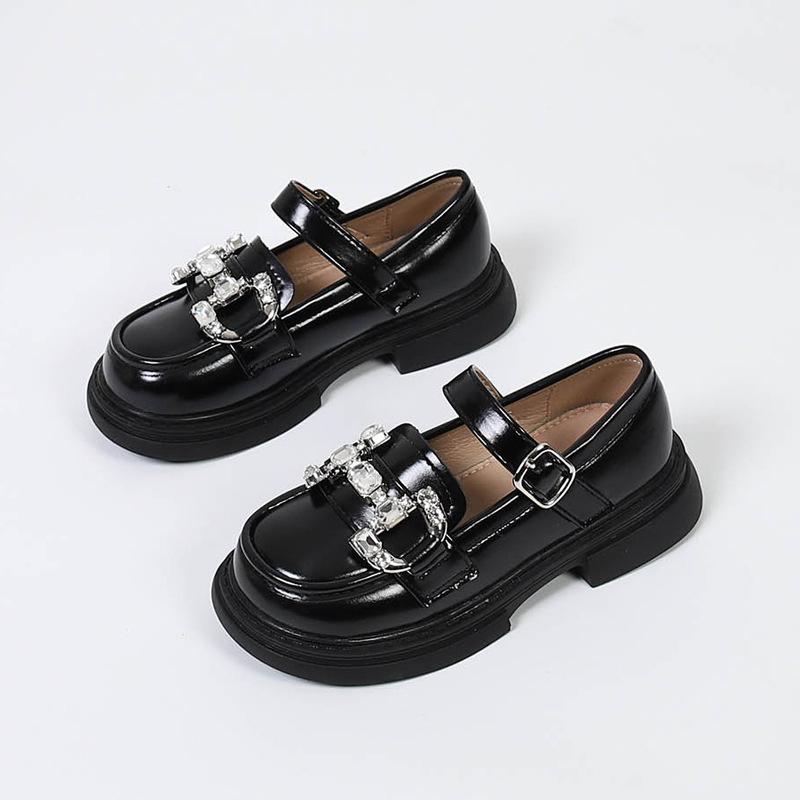 

Girls Leather Shoes Black Mary Jane 2026 Autumn Little Girl Princess Shoes Middle School Students School Shoes inner length of size 37 is 22.50cm матовий чорний колір