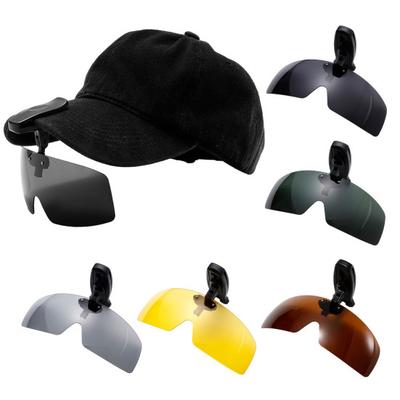 Polarized Clip Sunglasses for Men Women Frameless Flip Up One Piece Shield Lens UV Protection Glasses for Fishing Cycling Driving Running Climbing