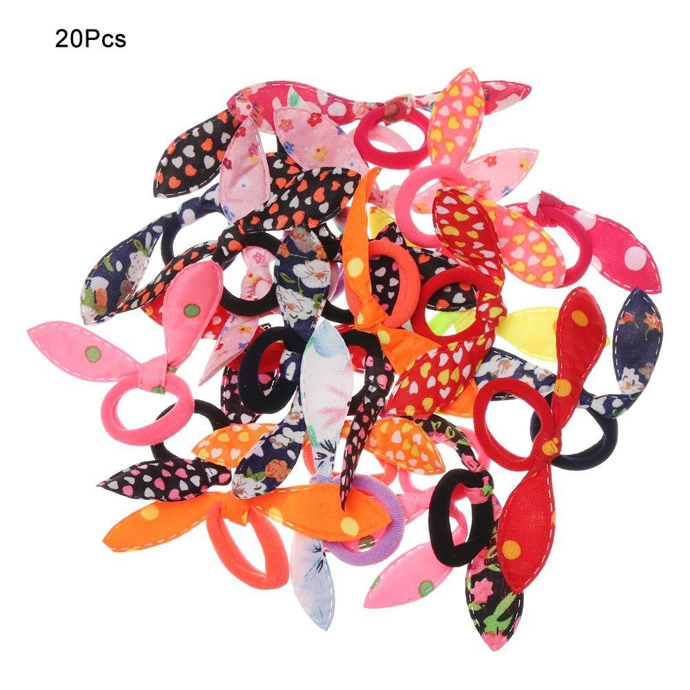 

Держатель Аксессуары для волос Кроличьи уши Резинка Эластичные резинки для волос Шнурки для волос Женская повязка для волос 20Pcs