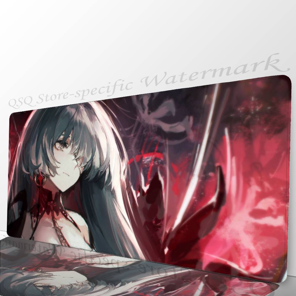 Philolova Anime Game W-Wuthering Waves Mousepad Mouse Mat Desk Mat With Pad Gaming Accessories Prime Gaming XXL Keyboard Pad P