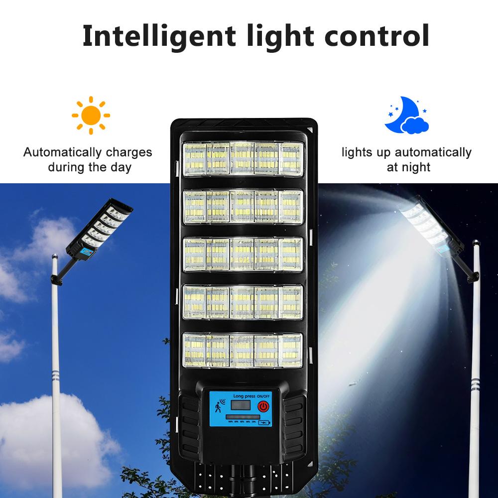 Éclairage public solaire 400W Extérieur, Lumière de sécurité LED à détecteur de mouvement, Télécommande, Éclairage mural solaire étanche pour jardin, cour, sentier