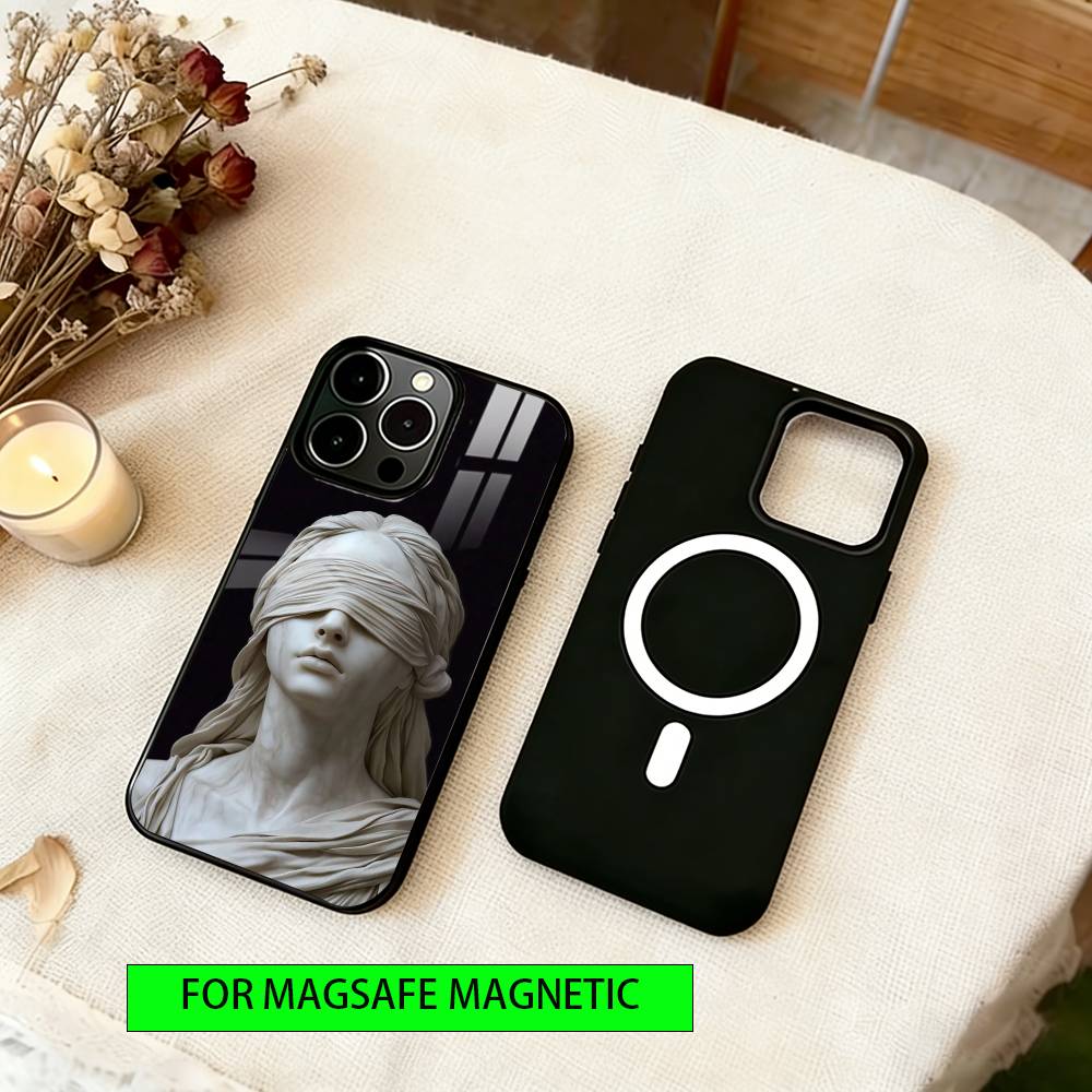 

Dark Gothic Saintess Phone Case For iPhone17,16,15,14,13,12,11 Plus,Pro Magnetic For Magsafe Wireless Charging iPhone16