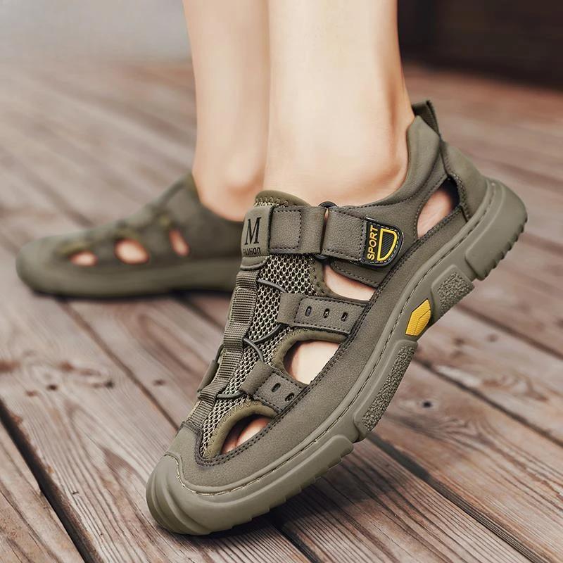 Men's Sandal Flat Casual Daily Use Male Shoe Clearance Sale Summer 2024 High Quality Breathable Styles on Offer Luxury Designer