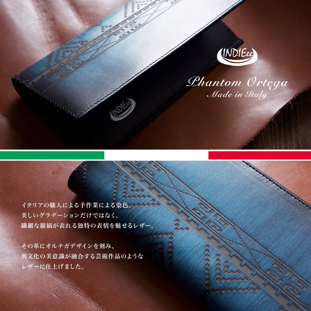 Indy Ortega Phantom Leather Bifold Wallet, Made in Italy, Genuine Leather with Thin Gusset, Men's, Wedding, Formal, Birthday Gift, Eye-catching