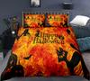 Copripiumino Federa con Zucca di Halloween Cartone Animato Set Biancheria da Letto per la Casa Set Piumone Divertente Creativo, Regali per Bambini