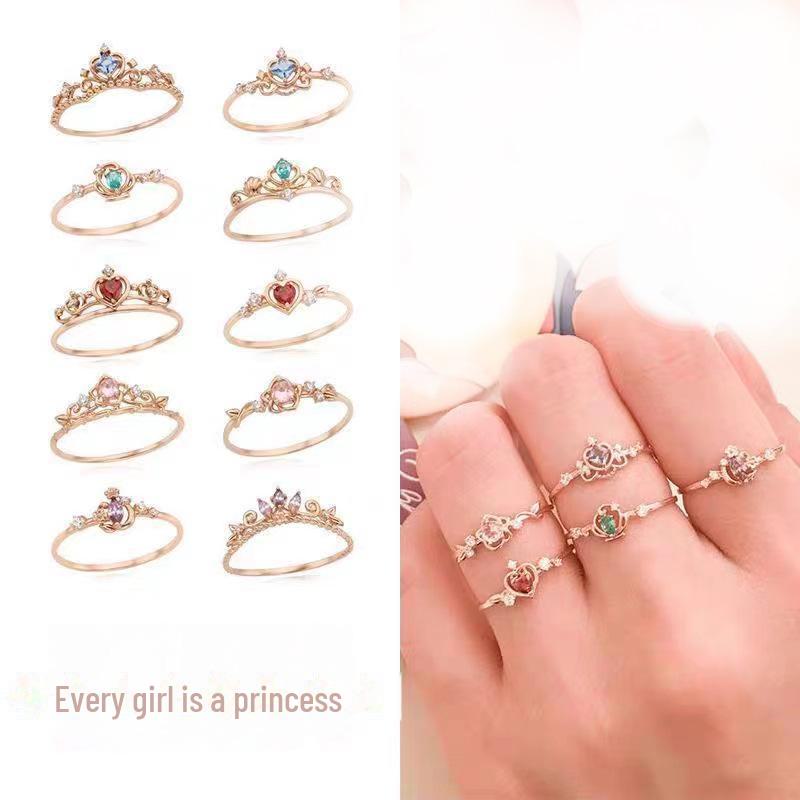 Princess On the Run - Cartoon Inspired Luxury Ring for Trendy Girls and Students