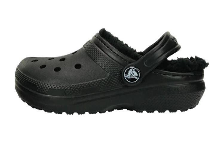 Kids  Crocs Classic Lined Kids Clogs Black 207010-060 30