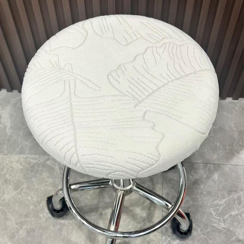 Round Stool Cover Elastic Jacquard Washable Chair Slipcover Bar Swivel Seat Protective Cover Home Textile Decoration New