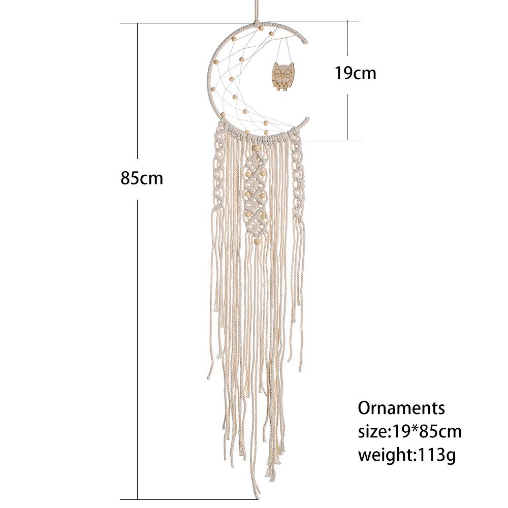 Hot Selling Cotton Thread Woven Pendant Star Moon Dream Catcher Pendant Creative Home Wall Decoration Gift