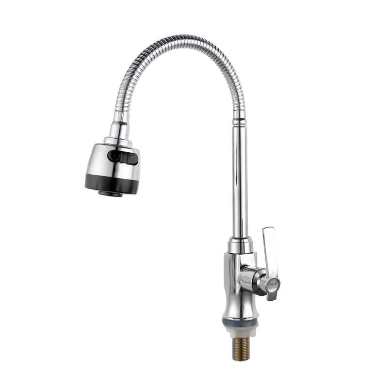Hexagonal Zinc Alloy Single Cold Kitchen Faucet