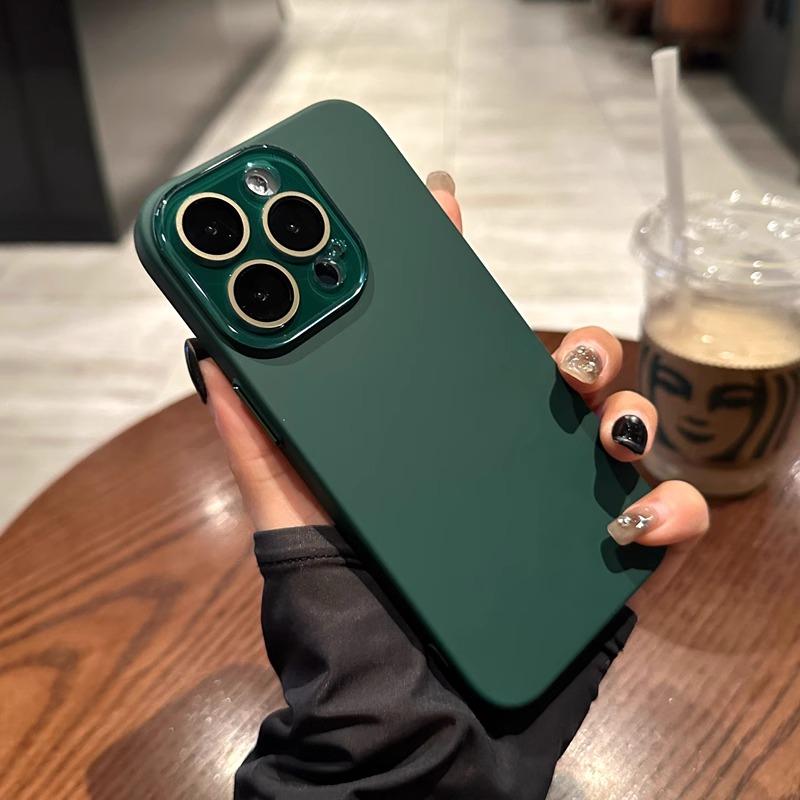Natural titanium phone case for For Iphone 16 15 14 13 12 11 pro max plus hard pc back cover case bumper Camera protection with lens