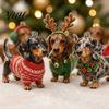 Feiertagskalender 3D Dackel Adventskalender mit 24 einzigartigen Mini-Hundefiguren, Kreatives Weihnachtsgeschenk Spielzeugset für Kinder, Sammlerstück