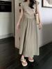 Yamamoto High-Waisted Pleated Long Skirt - Slimming Japanese Casual Summer Style