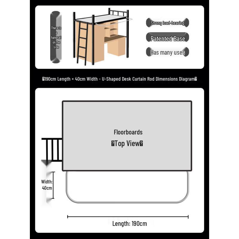 

Handun Dorm Room Privacy Bed Curtain 1.9m
