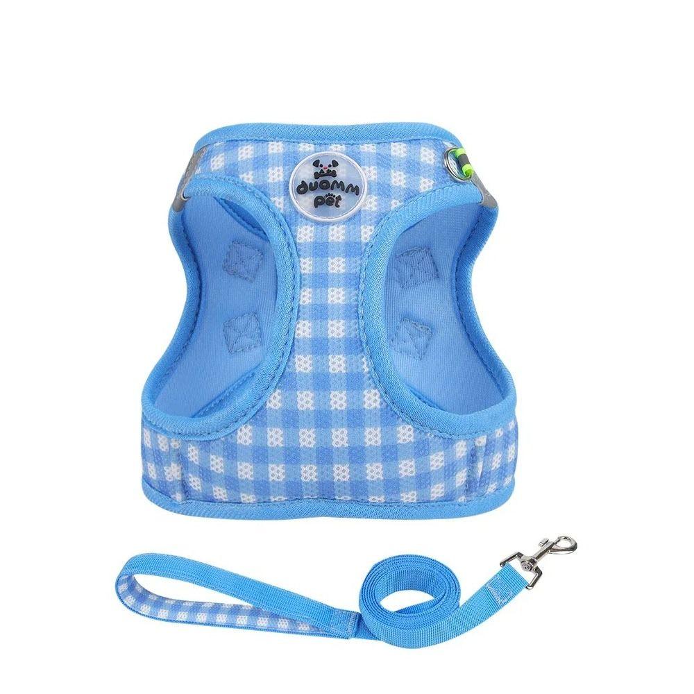 Stylish Polyester Dog Harness Leash Breathable Cat Chest Strap Cartoon Pet Chest  Vest  Kitten